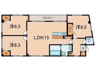 VILLA谷上の物件間取画像